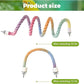 2pcs Gradient Colorful Bird Rope Perch Stand,Bird Cage Climbing Rope Toys Accessories,Bendable Climbing,Parakeet Lovebirds Cockatiels Budgies Play (15.7'',39.3'')