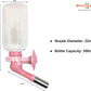 Choco Nose Patented No-Drip Water Bottle/Feeder for Large Dogs Over 50 lbs - Wire Cages, Crates or Kennels. 16 oz. X-Large Nozzle 22mm, Pink