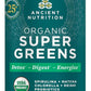 Ancient Nutrition Super Greens Powder, Organic Superfood Powder with Probiotics Made with Spirulina, Chlorella, Matcha, and Digestive Enzymes, 25 Servings, 7.05oz