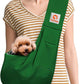 Tomkas Small Dog Sling Carrier - Classic Pocket & Classic Strap - for 3-10 lbs Pets(Emerald Green)