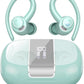 Wireless Earbuds Bluetooth 5.3 Headphones Sports, 48Hrs Playtime Bluetooth Earbuds with CVC 8.0 Mic, Stereo Bass Over Ear Bud with Earhooks, LED Display, IP7 Waterproof Earphon for Running Misty Blue
