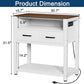 20-29 Gallon Fish Tank Stand with Power Outlet & 2 Storage Drawers, Heavy Duty Metal Frame Aquarium Stand with Waterproof Mat, 30.7" L*15.7" W Tabletop, 550LBS Capacity, White+Brown