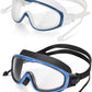 Adult Swimming Goggles,Leak-Proof,Anti-Fog Pool Glasses,Wide View Swim Goggles with Ear Plugs and Nose Clip