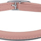 OOPSDOGGY Rolled Leather Cat Collar with Bell, Reflective Kitten Collars with Buckle Include Safety Elastic Strap - Adjustable Small Pet Collars for Boy Girl Cats (Blush)