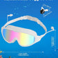 Swim Goggles for Adults, Wide View Anti-Fog & UV Swimming Goggles with Nose Clip & Ear Plugs, No Leak