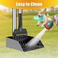TOOGE Pooper Scooper, Dog Pooper Scooper Long Handle Stainless Metal Tray and Rake for Medium Small Dogs Heavy Duty Pet Supplies to Use for Grass, Dirt or Gravel