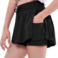 EXARUS Girls Butterfly Shorts Flowy Dance Skirt Cheer Skorts Athletic Tween Clothes Teen Preppy Outfits Flutter Kids