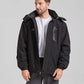 ELLSWOS Men's Waterproof Ski Jacket Winter Snow Coat Warm Hooded Raincoat Windproof Windbreakers
