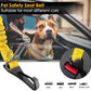 SlowTon Dog Harness, Adjustable Dog Seatbelt, 2 in 1 Latch Bar Attachment, Reflective Nylon Belt Tether, Yellow, 27.55in