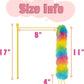 2 Pack Cat Wand Toy, Rainbow Cat Feather Toys with Bells, Teaser Wand with Soft Furry Tail, Interactive Toys for Indoor Cats & Kitten & Kitty