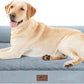 Large Dog Bed Orthopedic Washable - Beds Bolster Pet - XXL XXLarge Big Dogs - Memory Foam - Couch Sofa - Waterproof with Removable Cover - Grey Dog Bed