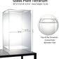 Desktop Glass Plant Terrarium with Grow Light(L7.8 W7.8 H14), for Succulent, Moss, Miniature Gardening Landscape, Betta Fish Tank, Indoor Plant Growth, Office Home Decoration (TimeControlled)