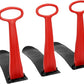 3 Pack Ski Scooter, Snow Sled, Fold-up Snow Scooter for Skiing (Black, Red)