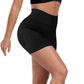 CHRLEISURE Women's 4 Packs Workout Gym Shorts, High Waisted Butt Lifting Scrunch Butt Seamless Booty Shorts