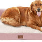 Orthopedic Dog Beds for Extra Large Dogs, Waterproof Dog Beds XLarge, Memory Foam Dogs Couch Beds with Comfy Bolster, Removable Washable Cover and Nonskid Bottom (X-Large,Pink)
