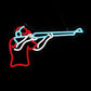 Man Shooting Neon Sign Nerf Sniper Rifle Light Up Sign Shooter Gifts Gun Player Light Sign Dimmable LED Sign for Gun Club Decor Man Cave Game Room 15.2"×9"