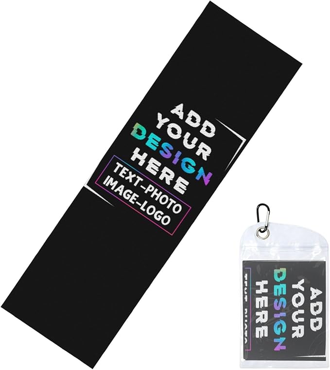 Custom 1-100PCS Cooling Sports Towel, Personalized Photo Logo Soft Cold Exercise Towel for Neck and Face Customized Quick-Drying Cooling Wrap Fitness Workout Sweat Towel 12"x40" (8)