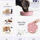 LE TAUCI Slow Feeder Dog Bowls Ceramic,3 Cups Slow Feeding Dog Bowl Medium Large Breed, Pet Bowl for Fast Eaters, Puzzle Pet Dishes, Pink Bloom