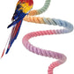 1pcs Gradient Colorful Bird Rope Perch Stand,Bird Cage Climbing Rope Toys Accessories,Bendable Climbing,Parakeet Lovebirds Cockatiels Budgies Play (31.4'')