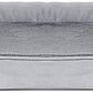 Furhaven Cooling Gel Dog Bed for Large Dogs w/ Removable Bolsters & Washable Cover, For Dogs Up to 95 lbs - Plush & Suede Sofa - Gray, Jumbo/XL