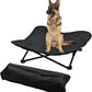 Elevated Dog Bed, Portable Raised Pet Cot for Outdoor and Indoor Folding Dog Cot Bed with Padded Filling Carrying Bag Included Pet Raised Travel Lounger for Camping Traveling (36x36x12inch)