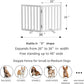 ZJSF Freestanding Indoor Dog Gate for House Foldable Wood White Puppy Gate for Doorways Pet Gate for Stairs Extra Wide Pet Fence 24" Height 2 Panels