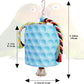 Extra Large Bird Chewing Toy, Parrot Beak Grinding Calcium Stone with Bells, Bird Cage Accessories, Cage Toys for Cockatiel Parakeet Parrot Budgies Rat Hamster Chinchilla Rabbit Bunny African Grey