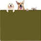 39.4"x29.5" Large Pet Food Mat, Silicone Dog Mats for Food and Water, Nonslip Pet Feeding Mats for Floors,Dog Cat Bowl Mat with Raised Edges, Avocado Green