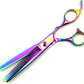 LILYS PET Professional PET Grooming scissors Kit,Coated Titanium,Sharp and Strong Stainless Steel Blade for Dogs Cats Hair Cutting,3 Pieces of Scissors with a Comb and a Case (7.0 inches, Rainbow)