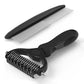 YINGFAN Pet Grooming Combo, Double-Sided Dematting Deshedding Undercoat Rake for Dogs and Cats, Extra Wide Dog Brush for Shedding (Black)