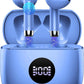 Wireless Earbuds, Bluetooth 5.3 Ear Buds LED Power Display Headphones Bass Stereo, Bluetooth Earbuds in-Ear Noise Cancelling Mic, 40H Playback Mini Case IP7 Waterproof Sports Earphones for Android iOS