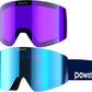 Ski Goggles Snow OTG Snowboard Goggles Magnetic Interchangeable Lens Frameless UV Protection Anti-fog mobile Skating
