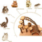 Wooden Hamster Bridge, Small Animals Climbing Ladder Activity Set Platform Ramps Playground Toys for Mouse Dwarf Hamster Gerbil Rat Sugar Glider Syrian Hamster