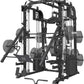Commercial SmithMachine with Smith Bar, Home Gym Station with Dual Weight Stacks, 4000LBS Power Cage Squat Rack with Lever Arm, Leg Press, LAT Pull Down, Cable Crossover Machine for Full Body Training
