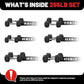 PAPABABE Hex Dumbbell Set 45-550 lb, Rubber Encased Home Gym Dumbbells, Weights Dumbbells for Women & Men, Hand Weight for Strength Training