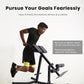 LIONSCOOL Heavy-Duty Adjustable Roman Chair - Back Extension Bench with Multiple Adjustment Functions- Hyperextension Bench Perfect for Home Gym