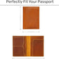 HIFA Personalized Leather Passport Holder, Handmade Passport Cover with Card and Ticket Slot - Genuine Leather, Elegant Design, Easy Access - Passport Case, Passport Wallet, Passport Holder