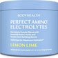 BodyHealth PerfectAmino Electrolyte Powder No Sugar, Hydration Fasting Keto Zero Sugar Electrolytes Drink Mix with Trace Minerals - Lemon Lime - 60 Servings