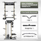 MAJOR FITNESS F22 Power Rack, 1600lbs All-in-One Squat Rack with Cable Crossover, Dual Pulley System, Heavy-Duty Steel Frame, Attachments & Storage for Home Gym Strength Training