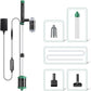 AKKEE Aquarium Vacuum Gravel Cleaner, 8 in 1 Multifunctional 36W Fish Tank Gravel Cleaner Vacuum for Water Changer Wash Sand Water Filter Circulation Waterproof Aquarium Vacuum Cleaner Timed Off