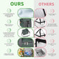 iknoe Large Foldable Cooler Bag, 8.5L Insulated Lunch Bag, Leakproof Lunch Cooler Tote with Multi-Bag Design Suitable for Beach, Picnic and Office Use, Grayish Green 15-Can