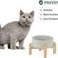 Ceramic Raised Dog and Cat Bowl Set, 2 Heights Elevated Stand, Food and Water Bowl for Small Breed Dogs, Cats, Kitty, Weighted Dog Dishes, Pet Bowls(5.1'',13.5oz, Grey)