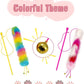 2 Pack Cat Wand Toy, Rainbow Cat Feather Toys with Bells, Teaser Wand with Soft Furry Tail, Interactive Toys for Indoor Cats & Kitten & Kitty