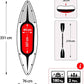 INTEX Challenger Inflatable Kayak Series: Includes Deluxe 86in Kayak Paddles and High-Output Pump – SuperStrong PVC – Adjustable Seat with Backrest – Removable Skeg – Cargo Storage Net