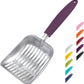 WePet Cat Litter Scoop, Aluminum Alloy Sifter, Kitty Metal Scooper, Deep Shovel, Long Handle, Poop Sifting, Kitten Pooper Lifter, Durable, Heavy Duty, for Litter Box