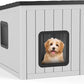 Dog House Small Dog Houses Outdoor with Sloped Roof Waterproof Ventilated Design Easy to Clean Elevated Floor Easy Assembly for Middle Sized Dogs