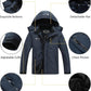 Men's Ski Jacket Warm Winter Snow Coat Waterproof Mountain Windbreaker Snowboarding Jacket Hooded for Hiking Traval