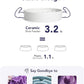 LE TAUCI Dog Bowls Slow Feeder Ceramic, 1.5 Cups Slow Feeding Dog Bowl Small Medium Breed, Puppy Bowl for Fast Eaters,Angel White