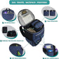 PetAmi Dog Travel Bag Backpack, Airline Approved Dog Bags for Traveling, Puppy Diaper Bag Supplies, Pet Camping Essentials Hiking Accessories Dog Mom Gift, Food Container, Collapsible Bowls, Navy Blue