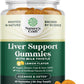 Cleansing Herbal Liver Detox Gummies Liver Support Milk Thistle Gummies with Artichoke Extract Turmeric Curcumin and L-Carnitine - Vegan and Non-GMO - Sweet Lemon (30 Servings)
